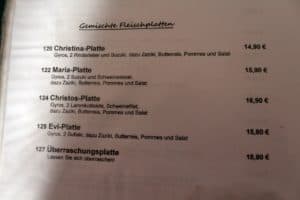 Grieche Ouzo Thale Speisekarte 5